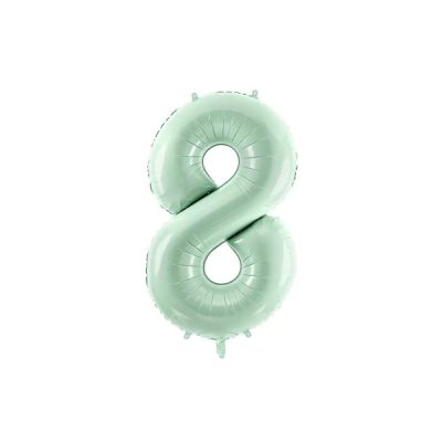 Palloncino FOIL MYLAR numero 8 colore VERDE - 72 CM