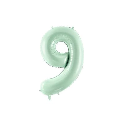 Palloncino FOIL MYLAR numero 9 colore VERDE - 72 CM