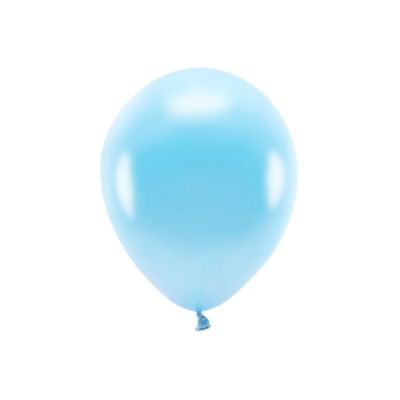 100 PZ Palloncino Palloncini lattice ECOLOGICO 30 cm CELESTE METALLIC