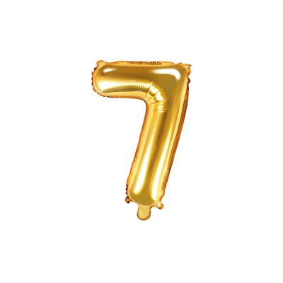 Palloncino FOIL MYLAR numero 7 ORO 35 cm