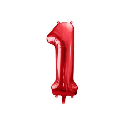 Pallone Palloncino gigante in Foil Mylar NUMERO 1 UNO 86 cm ROSSO