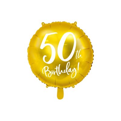 Palloncino foil mylar ORO numero 50 - 45 CM compleanno 50 ANNI
