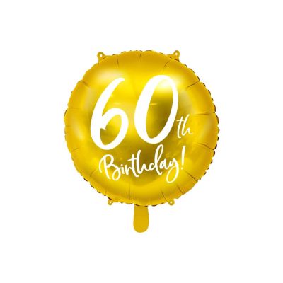 Palloncino foil mylar ORO numero 60 - 45 CM compleanno 60 ANNI