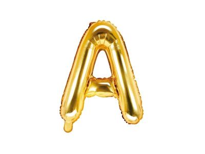 Palloncino FOIL MYLAR ORO lettera A da cm 35