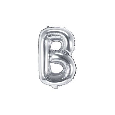 Palloncino FOIL MYLAR ARGENTO lettera B cm 35