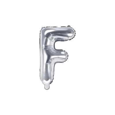 Palloncino FOIL MYLAR ARGENTO lettera F cm 35