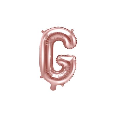 Palloncino FOIL MYLAR ROSA GOLD lettera G cm 35