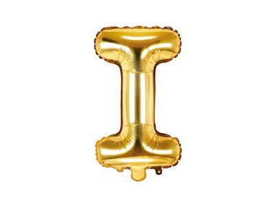 Palloncino FOIL MYLAR ORO lettera I da cm 35