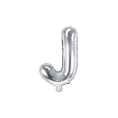 Palloncino FOIL MYLAR ARGENTO lettera J cm 35
