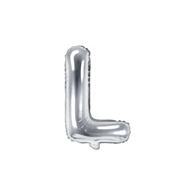 Palloncino FOIL MYLAR ARGENTO lettera L cm 35