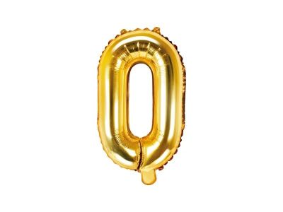 Palloncino FOIL MYLAR ORO lettera O da cm 35