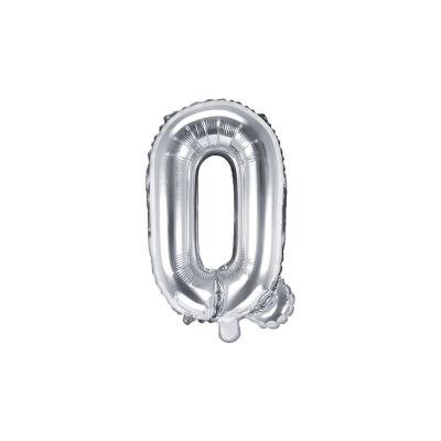 Palloncino FOIL MYLAR ARGENTO lettera Q 35 cm